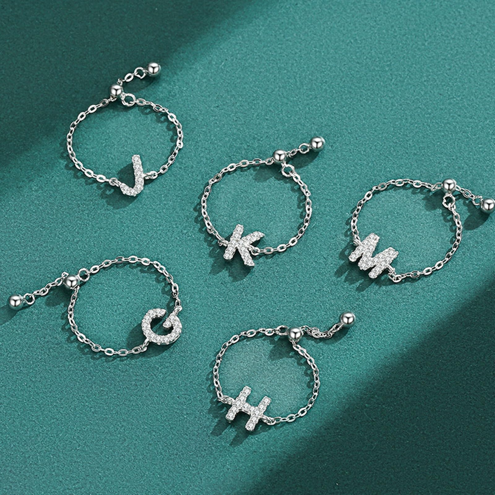 Litera M obrączki ślubne z prawdziwego złota dla kobiet z diamentem, pierścionek z żółtym złotem 750, Pt950 i 9K/14K/18K białe złoto, rozmiar 47 (15,0)-65 (20,7)