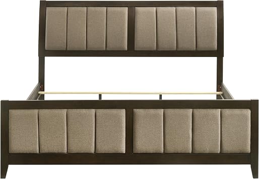 Coaster Wilkes Eastern King Upholstered Panel Bed, Dark Cocoa 224421KE