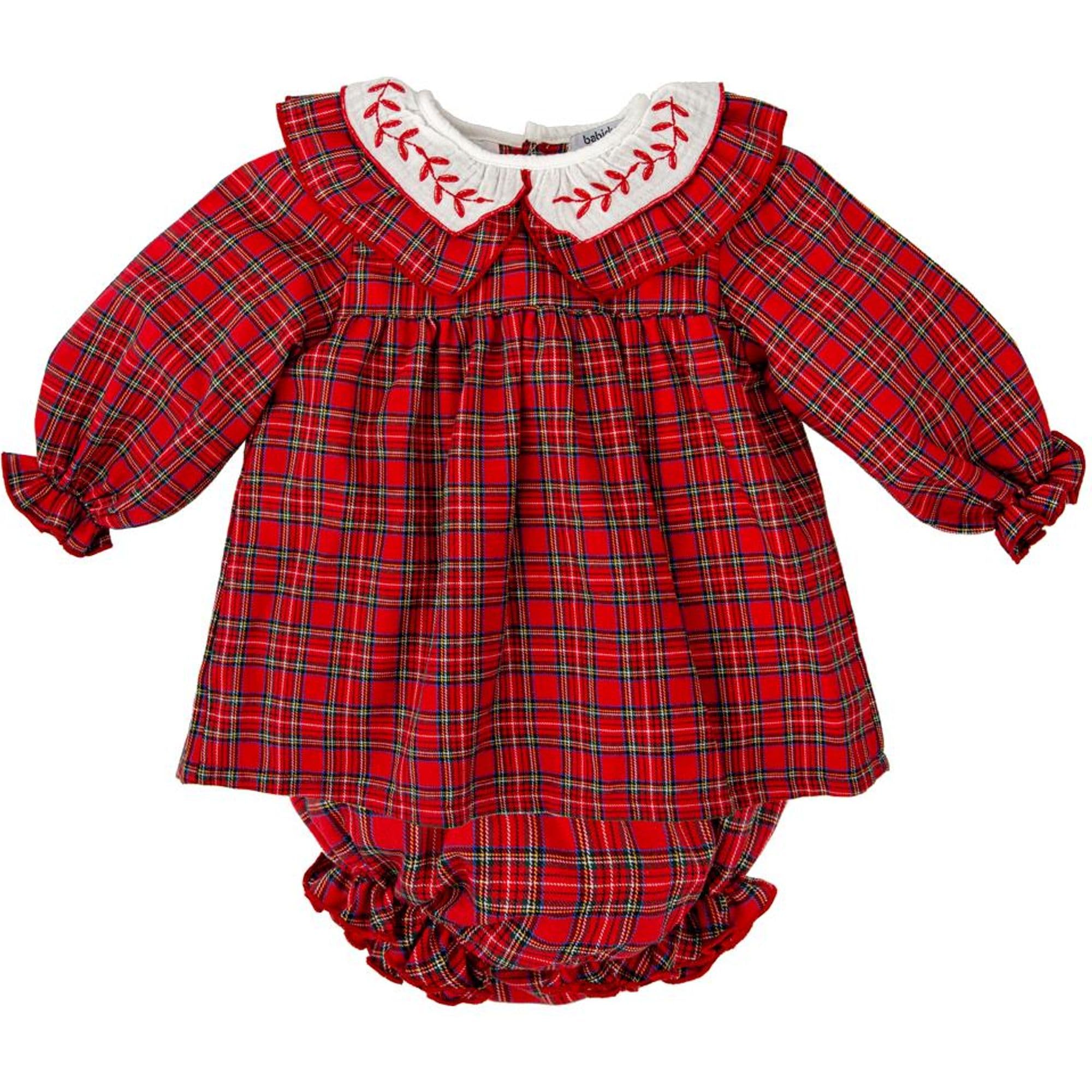 BABIDU Vestido Bebé Niña con Braguita, Algodón Suave y Ligero, Ideal para Eventos, Paseos o Regalo, Ropa Elegante para Recién Nacida