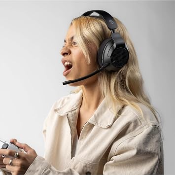 Skullcandy Crusher PLYR 720 Wireless Gaming Headset, Ultimate Immersion and Comfort, THX Spatial Audio, Multi-Sensory Bass, Removable Mic, Xbox, PC, PlayStation, Wireless Transmitter - Digi-Black Xbox