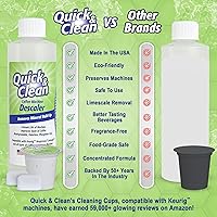 Vista 6 de Quick & Clean 4-Pack of Cleaning Cups + 2 Filters with Descaler Bundle (2 Total Uses) - 2.0 Compatible, Descaling Solution for Keurig, Nespresso