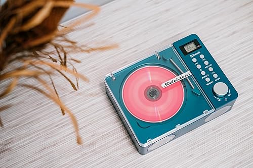 Miniatura 7 de Studebaker SB3720 Reproductor de CD Bluetooth estéreo portátil con reproducción de MP3, radio FM, USB y batería recargable incorporada (azul)