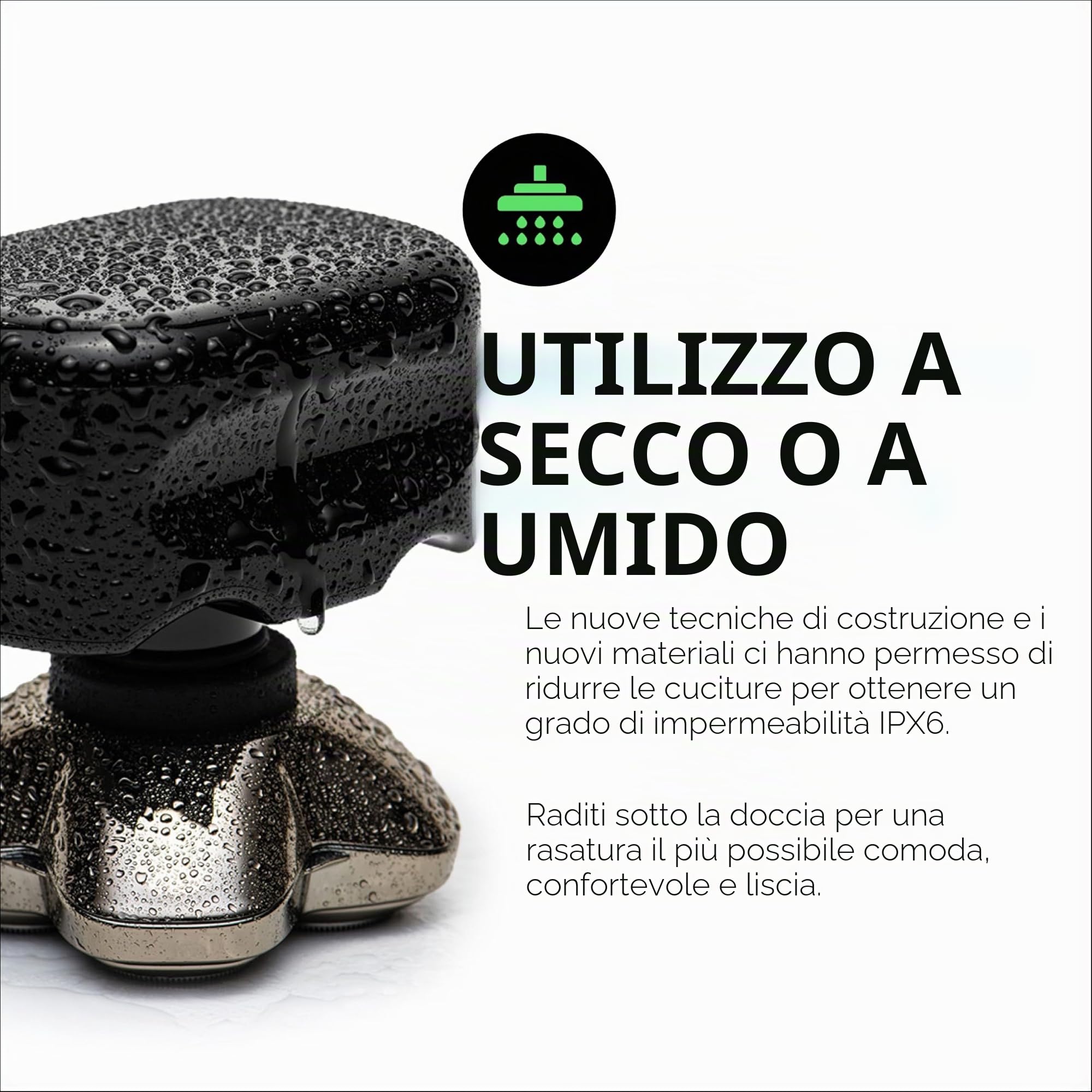 Skull Shaver Pitbull Silver Pro SX5 – Rasoio Testa e Viso – Elettrico Uomo, Wet&Dry, Senza Fili, Resistente all’Acqua – Prestazioni Potenziate
