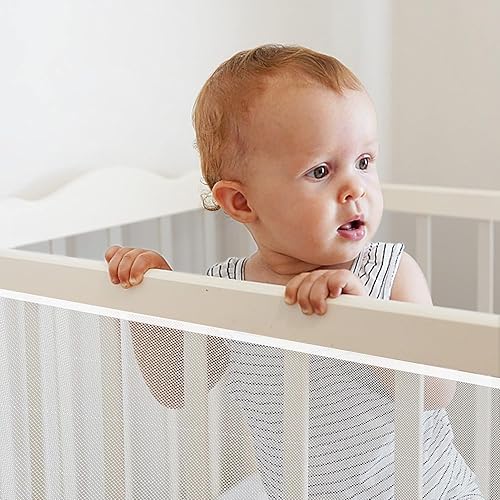 Miniatura 9 de JIFTOK Puerta de bebé para escaleras, protector de barandilla para niños, mascotas, juguetes, 15 pies de largo x 2.66 pies de alto, red de seguridad