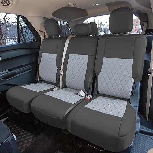 Miniatura 4 de FH Group Fundas de asiento de automóvil de ajuste personalizado hechas específicamente para la base Ford Explorer 2020-2024, fundas de asiento de