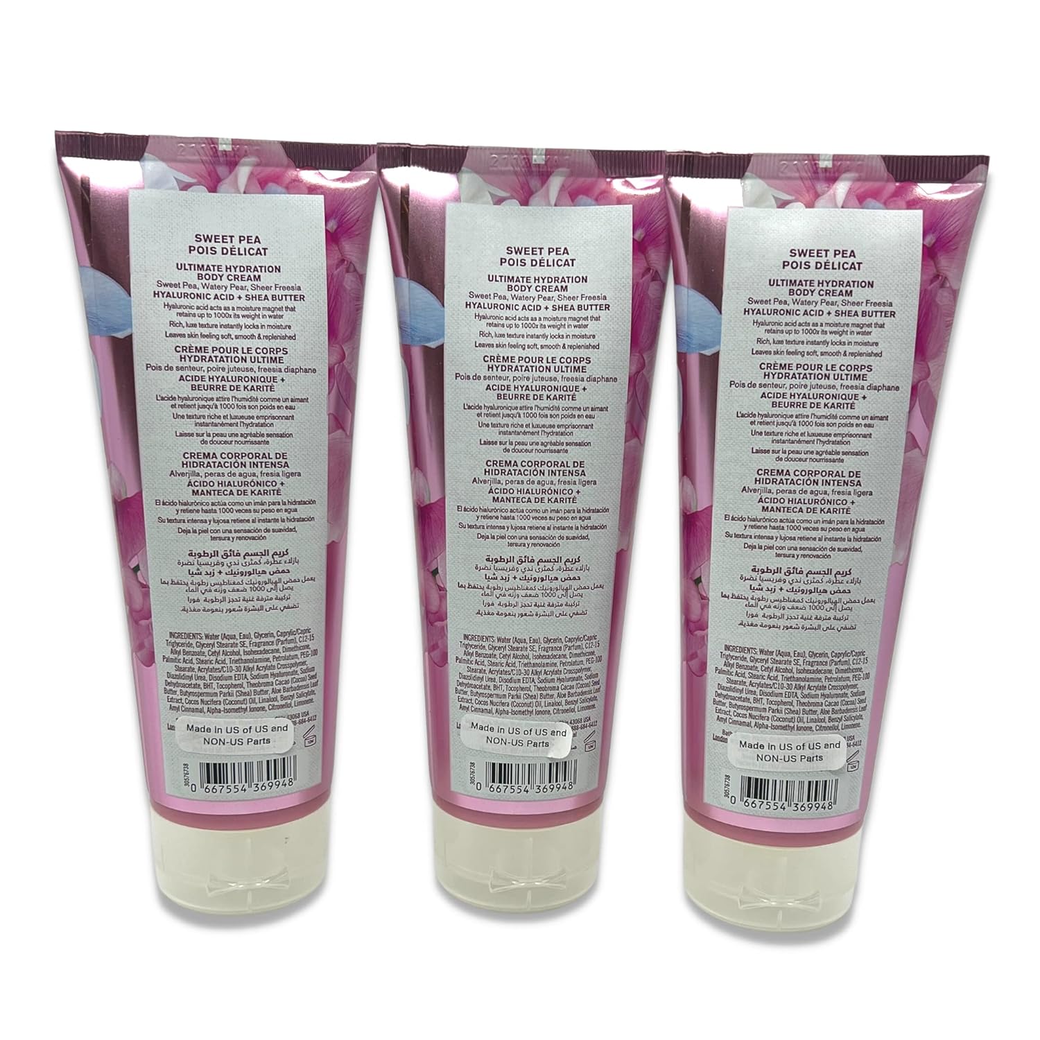 Bath & Body Works Sweet Pea Body Cream - Ultimate Hydration - 8oz each - Pack of 3 - Image 2