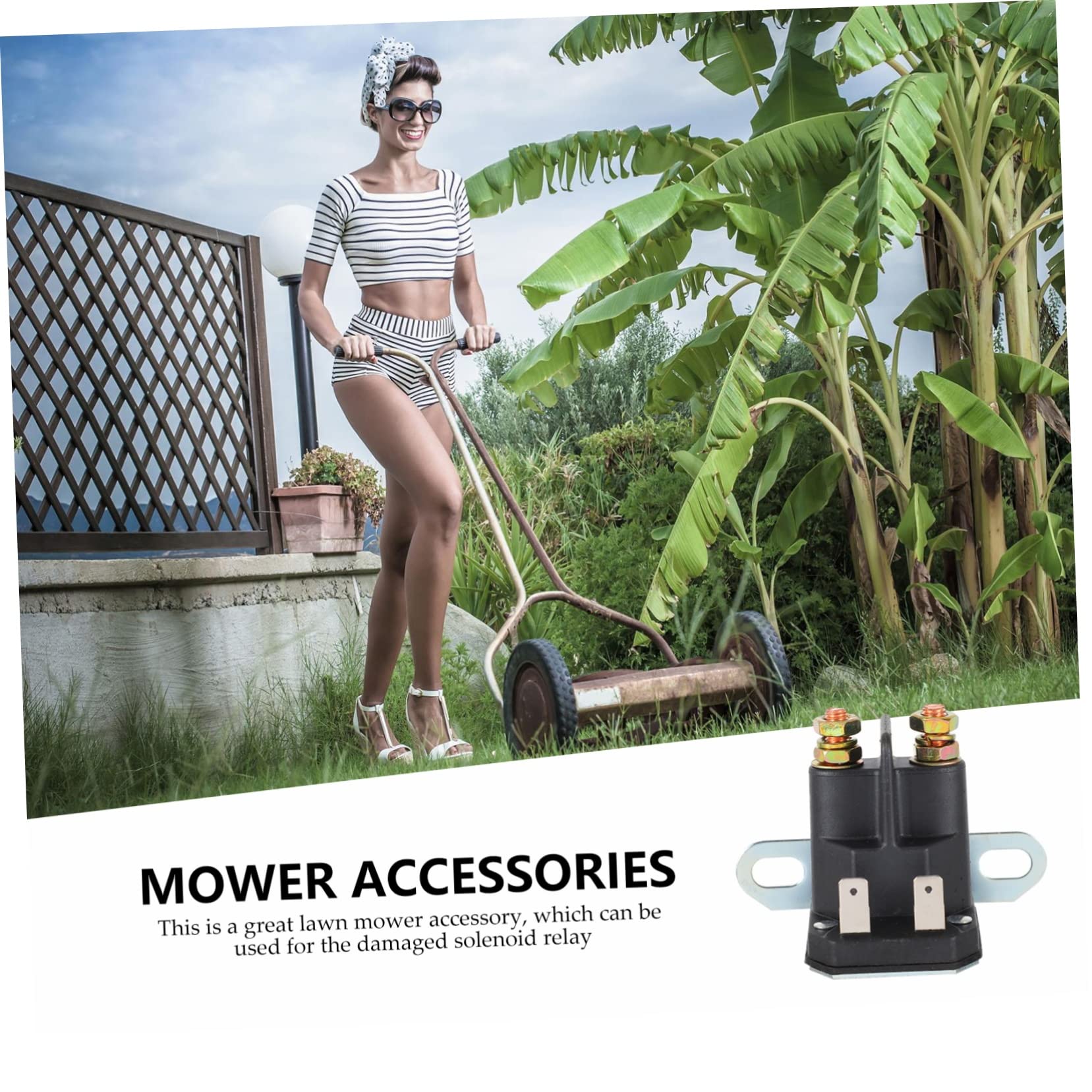 Toddmomy 2 Piezas Solenoide Durable para Cortacésped Accesorio de Repuesto para el Rendimiento de de Jardín