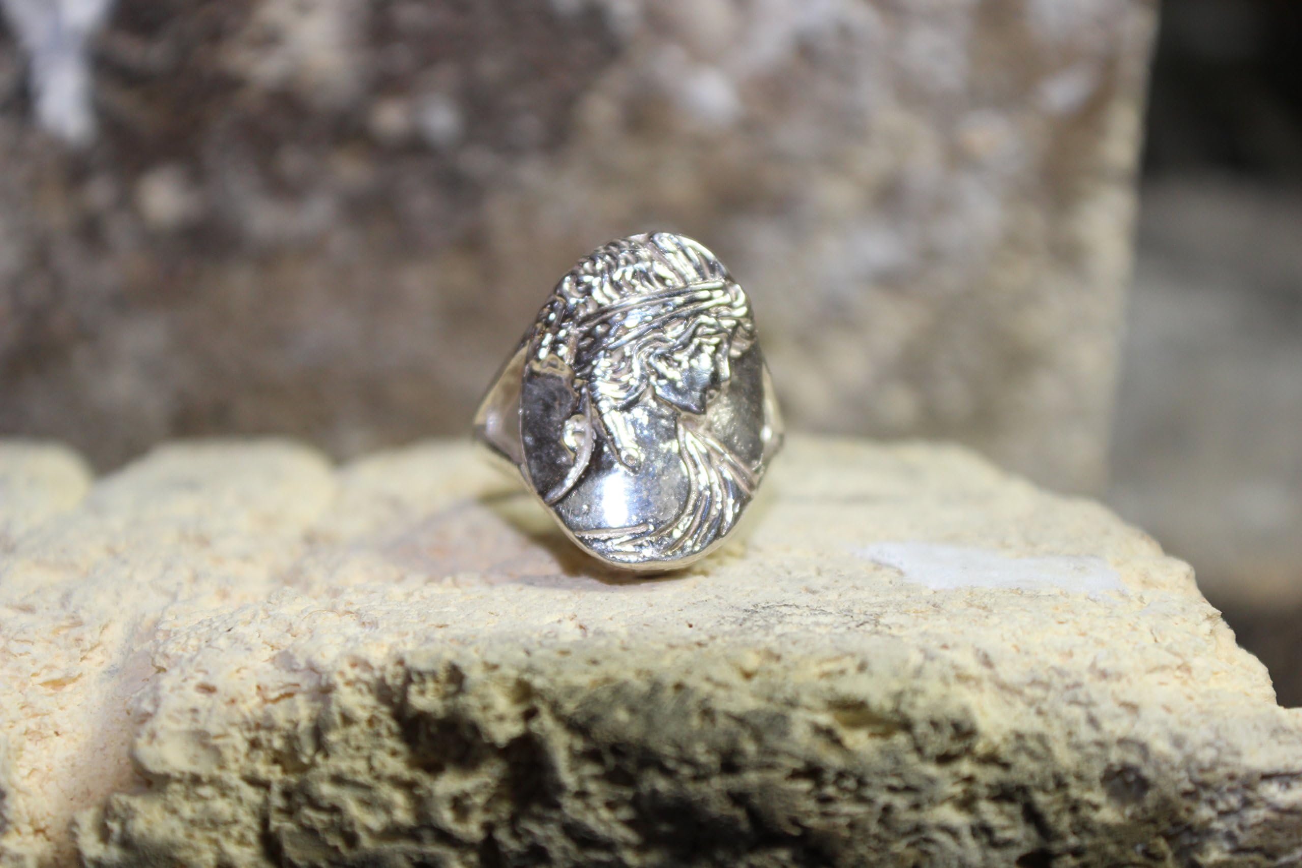 sterling silver cameo ring