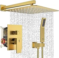 Vista 20 de Sistema de ducha montado a la pared, cromado, pulido, de lujo, para cuarto de baño, de SR Sun Rise