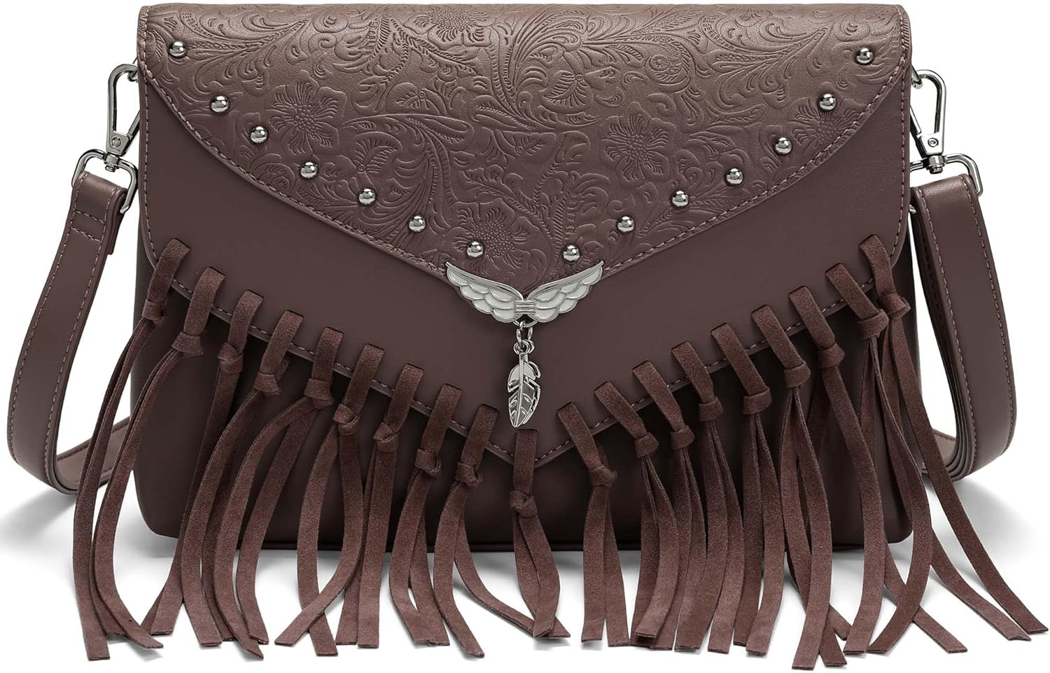 Small Crossbody Bags for Women Boho Fringe Crossbody Purse With Studs Cowboy Chic Western Purses