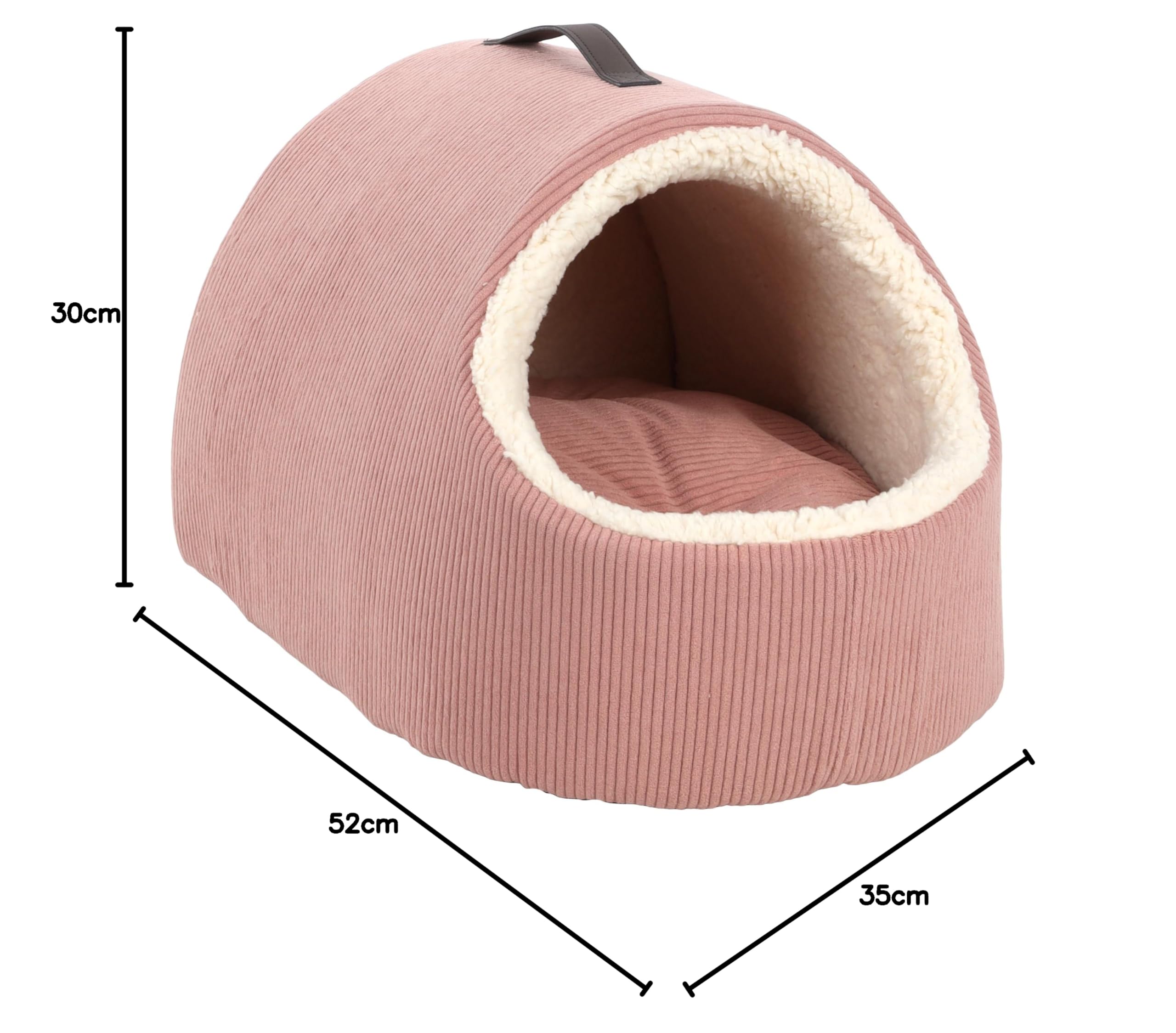 Flamingo Lit pour Animaux Mila Rose – Doux, Confortable, 50x37x18 cm, Lavable, Antidérapant