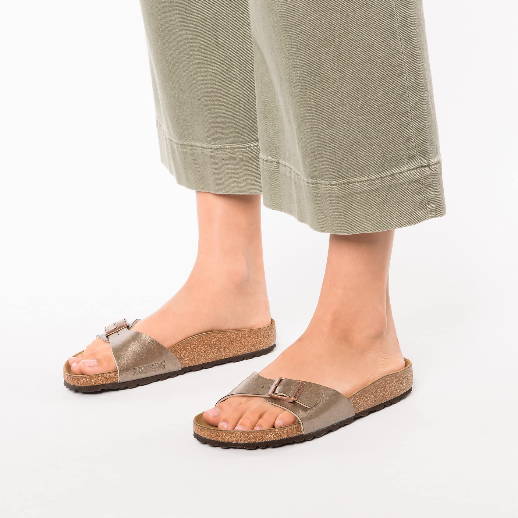 Birkenstock Damen Madrid Graceful Taupe, Birko Flor FLIP Flops