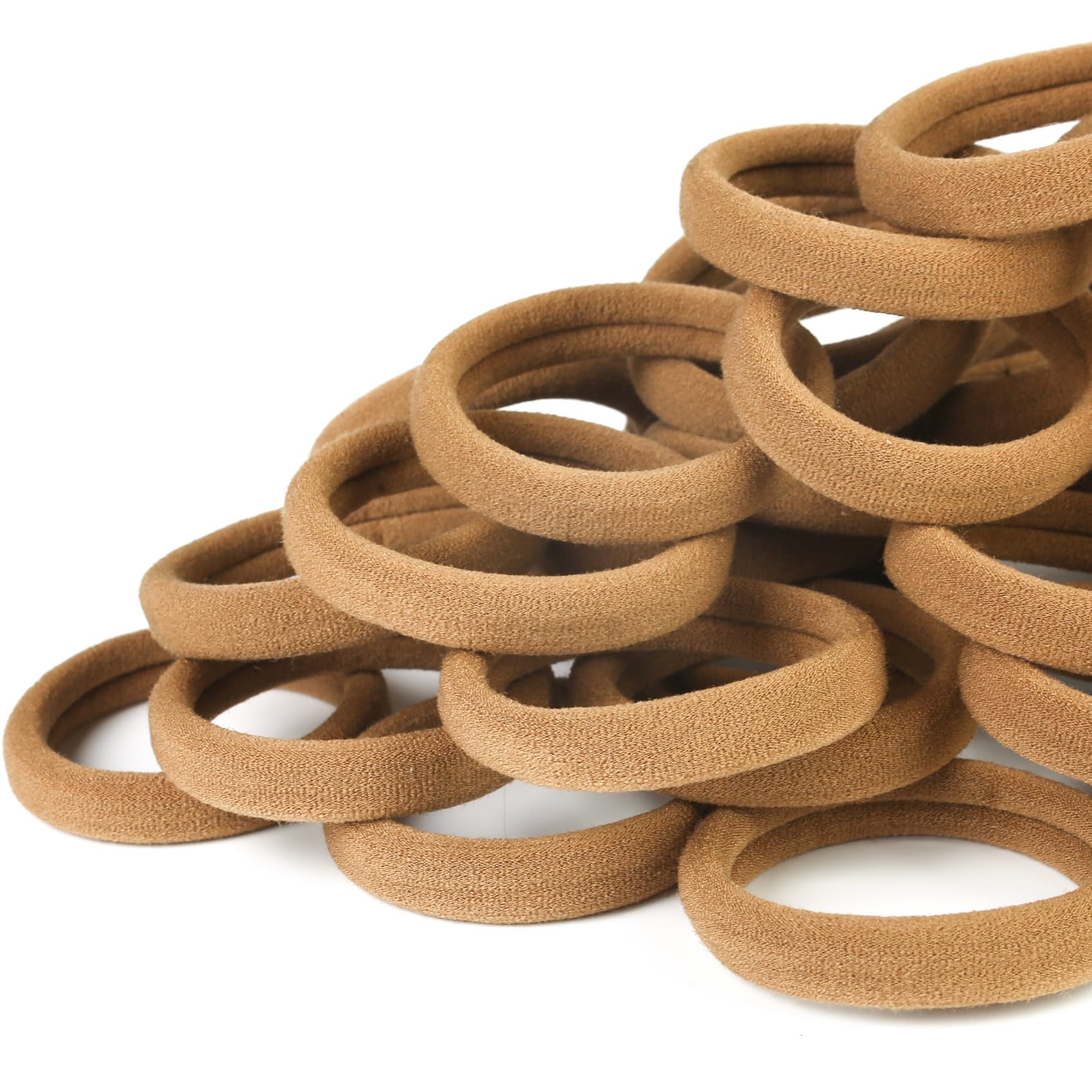 Black Hair Ties - 50 Pack for Thick Hair -7 Black Hair Ties - 50 Pack for Thick Hair -7