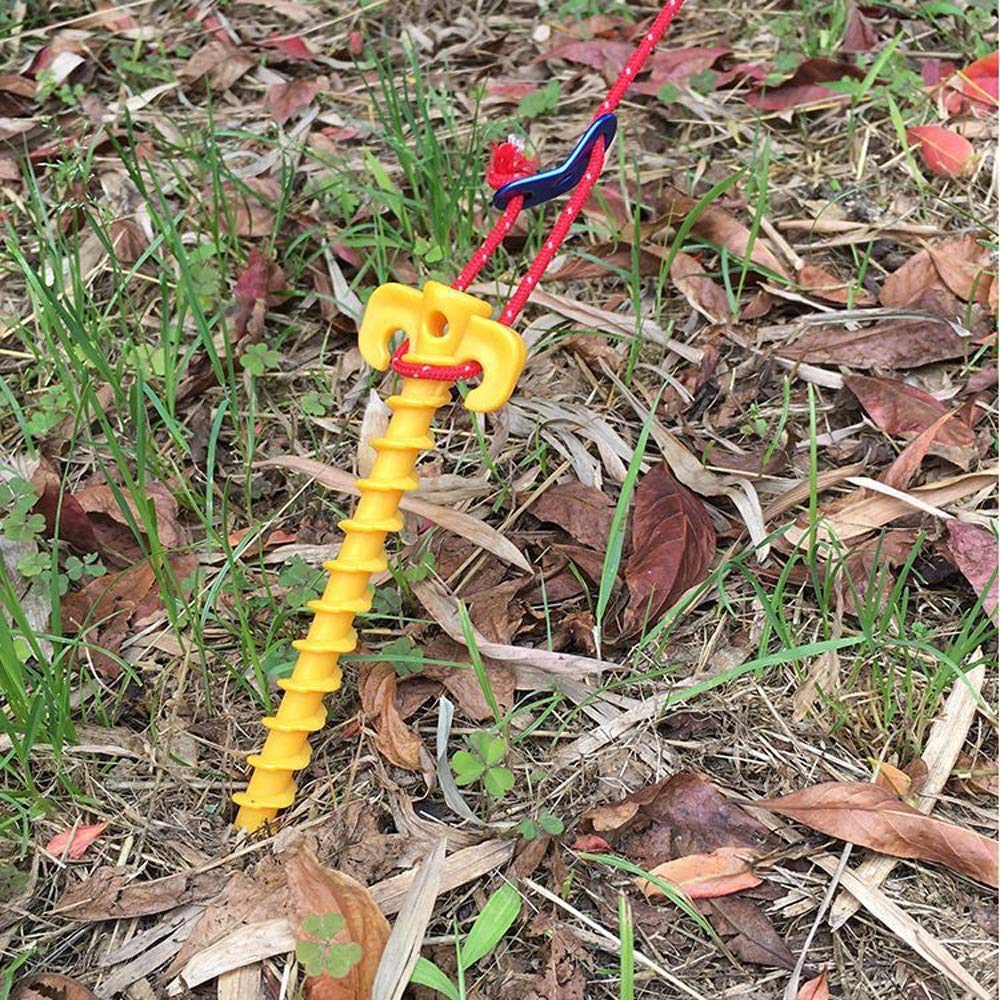 10 viti a spirale per tenda Peg chiodo, picchetti per tenda, in plastica, per attività all'aperto, campeggio, viaggio, picchetti di sabbia, viti, picchetti per tende