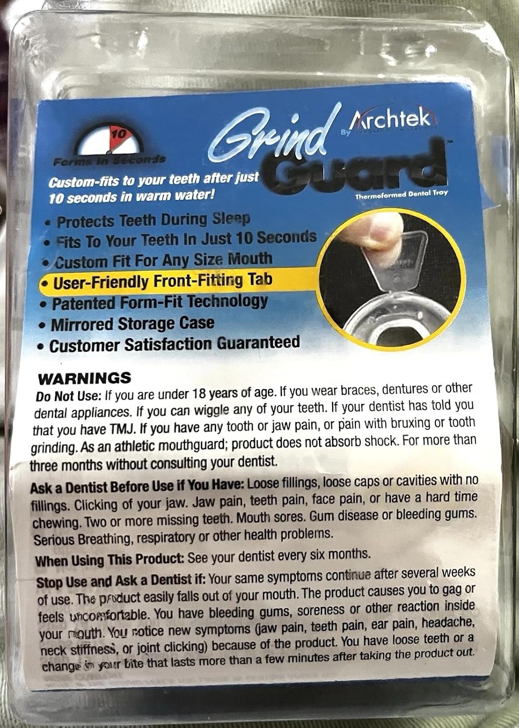 2 for 1 Bonus Pack! Grind Guard - Relieves Symptoms Associated with Teeth Grinding, Colors may Vary