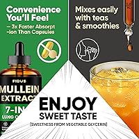 Vista 7 de Fidus Gotas de gordolobo para pulmones y drenaje linfático - 7 hierbas con equinácea, orégano, jengibre, saúco, raíz de malvavisco y tomillo