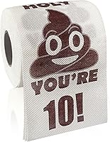 Vista 12 de Regalos de feliz cumpleaños 25, rollo de papel higiénico divertido de 3 capas, papel higiénico impreso Holy Poop You're 25, regalo de bromas