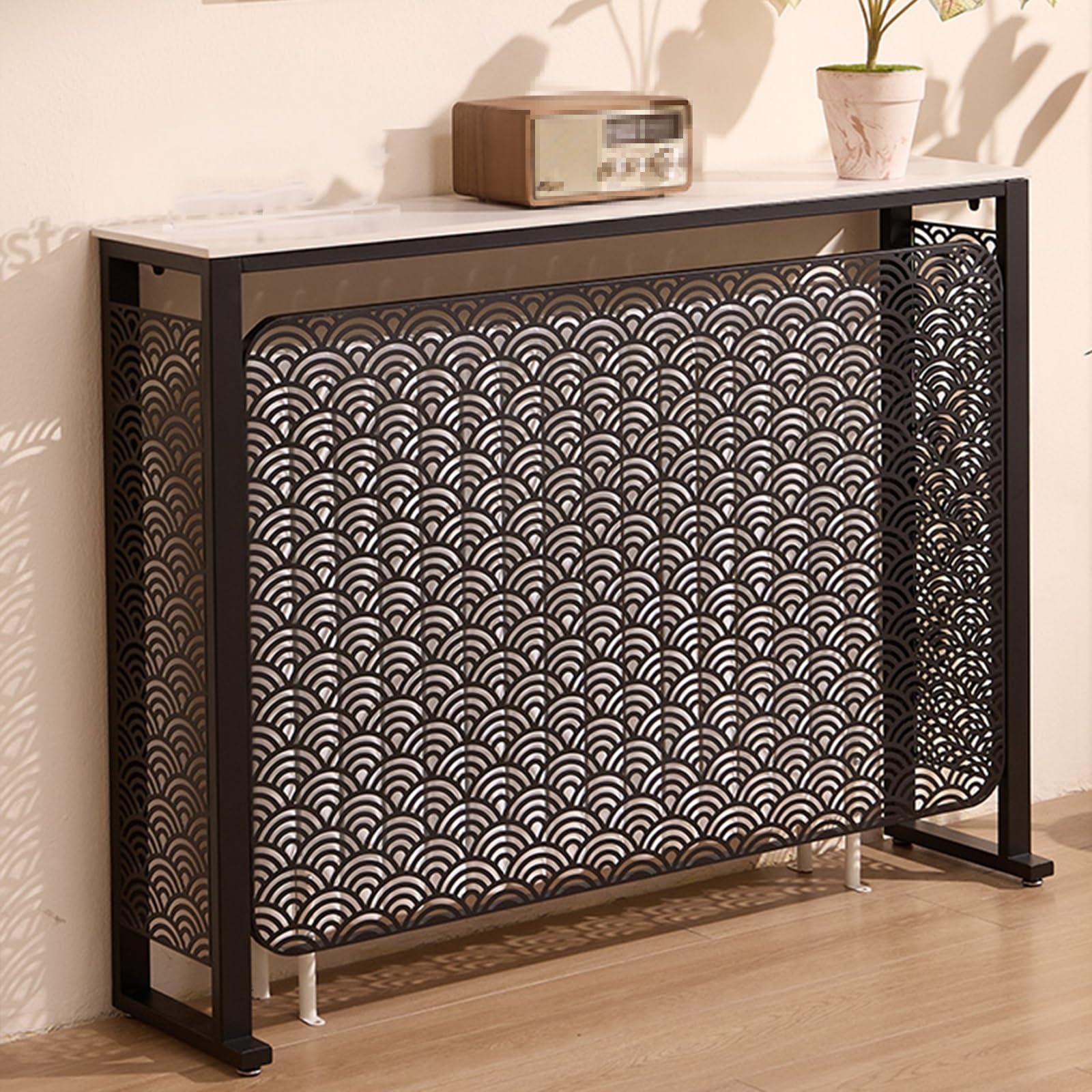 Cache-radiateur métal noir : masquez votre radiateur disgracieux avec élégance