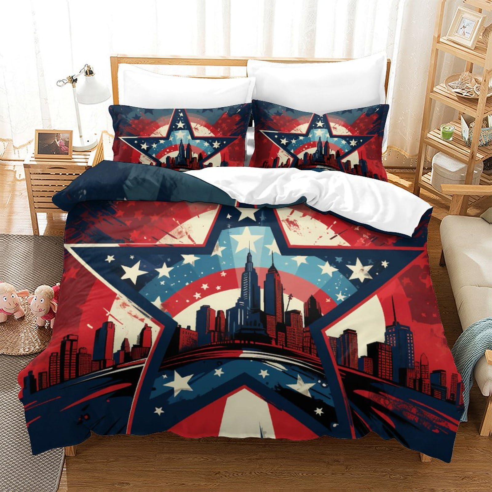 Housse de couette respirante 3D USA ensemble de literie microfibre