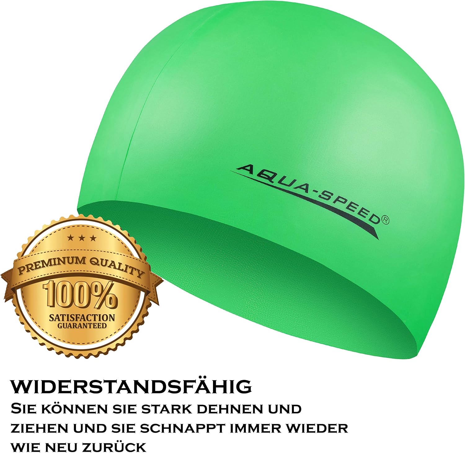 Aqua Speed MEGA Super-stretch swim cap, Mega / Green - Image 3