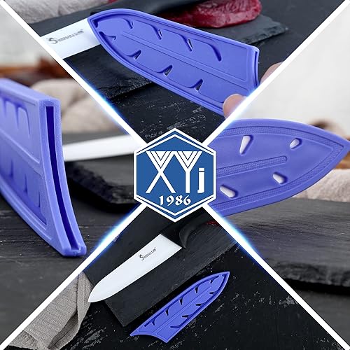 Miniatura 4 de XYJ Juego de 2 fundas de cuchillos de seguridad, protector de bordes, funda universal para cuchillos, chef, cortadora de cerámica, protector de
