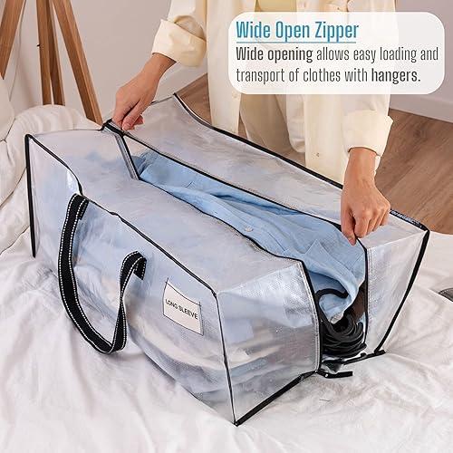 Vista 9 de VENO Paquete de 6 bolsas de mudanza extra grandes para mudanza universitaria, bolsas de almacenamiento resistentes, cajas de embalaje y suministros