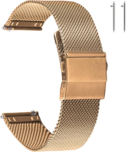 EACHE Stainless Steel Mesh Watch Straps for Men &Women, Quick Release