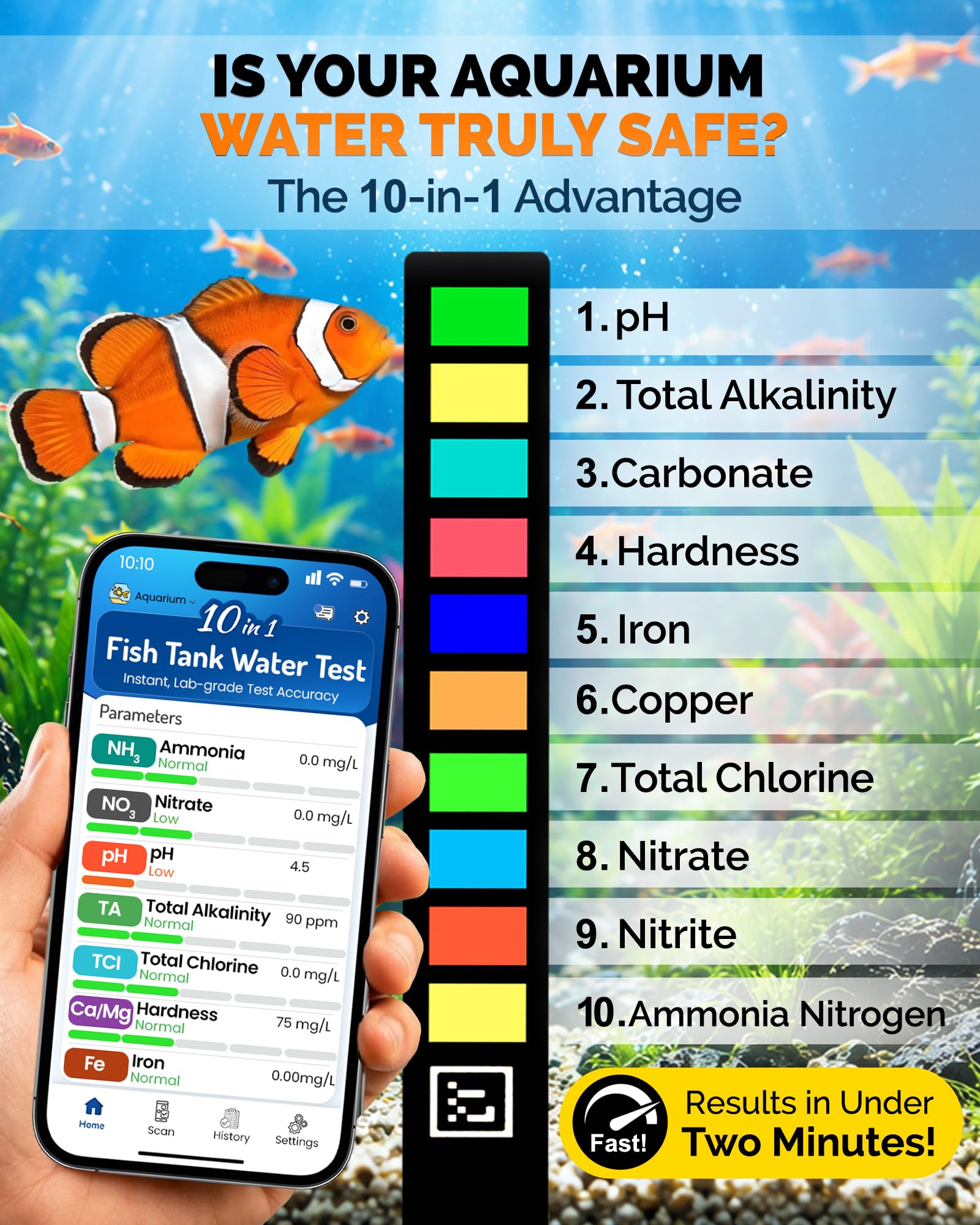 Digital Aquarium Test Kit - App Enabled Water Testing -2 Digital Aquarium Test Kit - App Enabled Water Testing -2