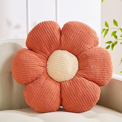Miniatura 7 de 3 PCs Cojines con Forma de Flores Cojín con Forma de Flores Cojín Decorativo de Margarita para Cama Lindas Almohadas Decorativas 3 piezas-3,3