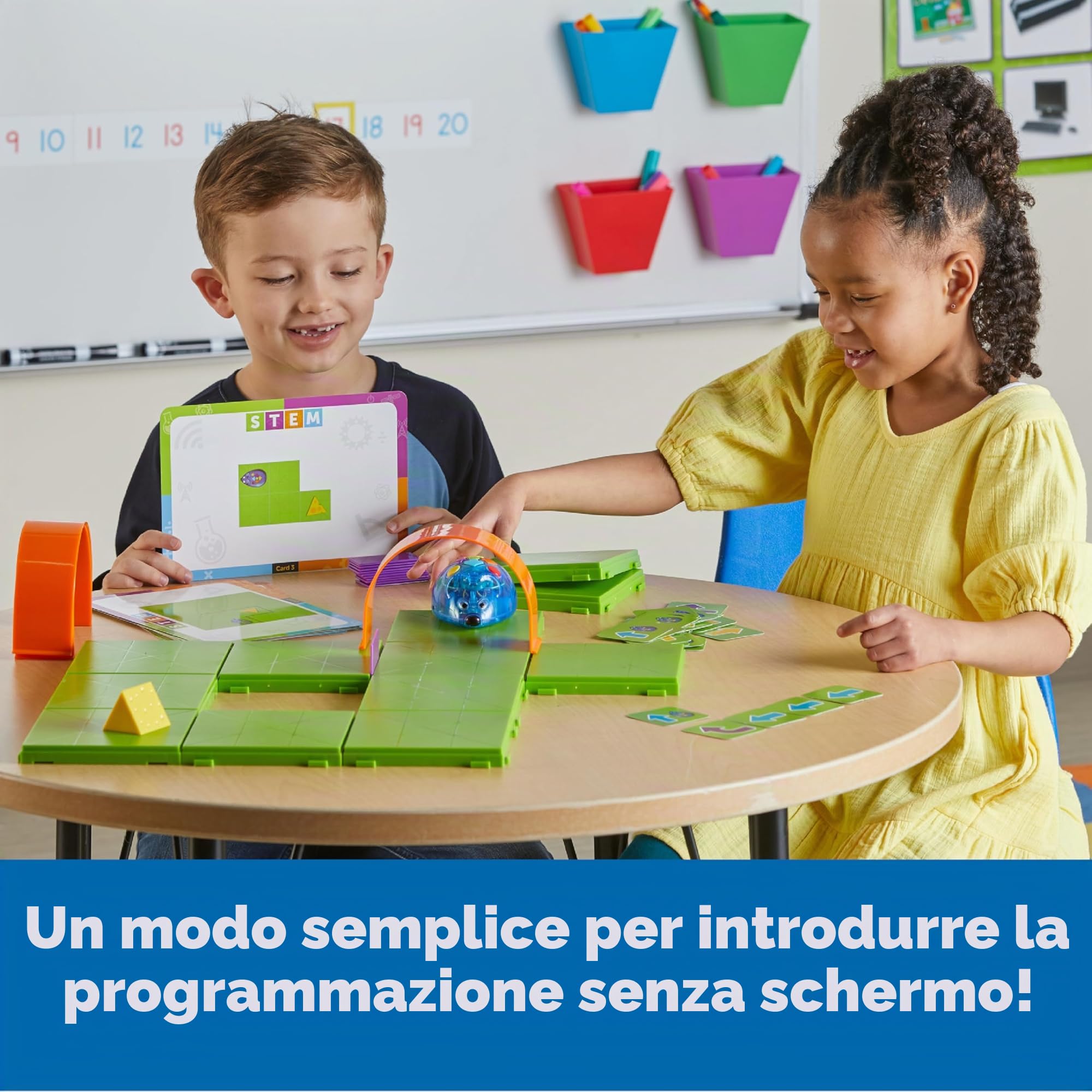 Learning Resources Set Ricaricabile Code & Go Topo Robot, Giocattoli per Bambini e Bambine di 4 anni, Robot Programmabile Interattivo Senza Schermo | Giocattolo robot ricaricabile, codifica precoce per bambini 5-7, programmazione STEM per bambini, età 4+