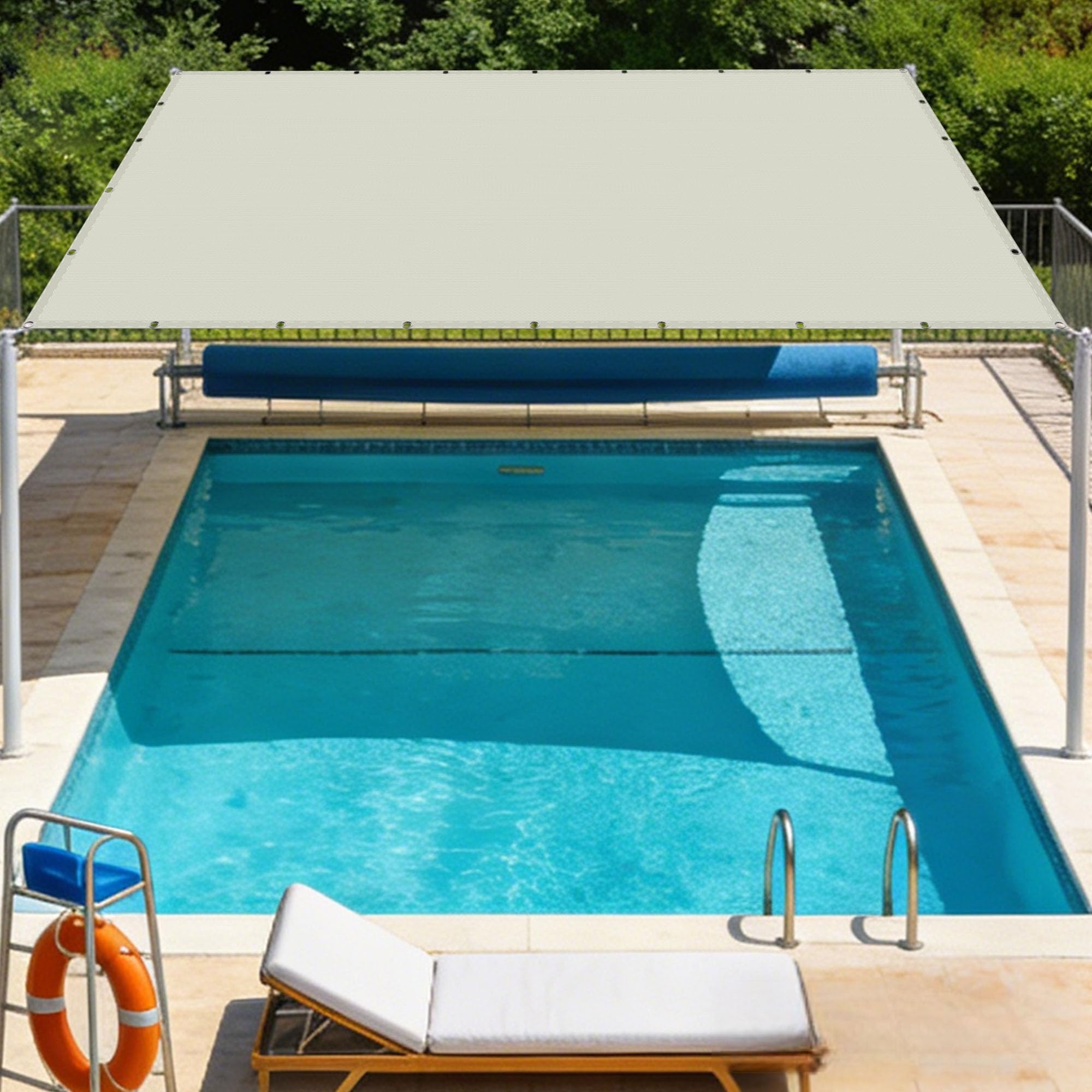 Toile Ombrage Imperméable pour Balcon et Terrasse, Voile de Jardin 150x220 cm