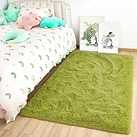 Vista 78 de Noahas Alfombras Esponjosas de Arcoíris para Dormitorio de Niñas, 2x4 Alfombra Peluda Rosa para Cuarto de Niños, Alfombras de Área Peludas para Sala