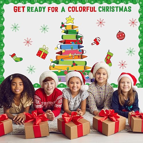 Vista 67 de Juego de decoración de invierno "Snow in Love with Jesus" (La nieve está enamorada de Jesús), con fondo, recortes y bordes de nieve para aula