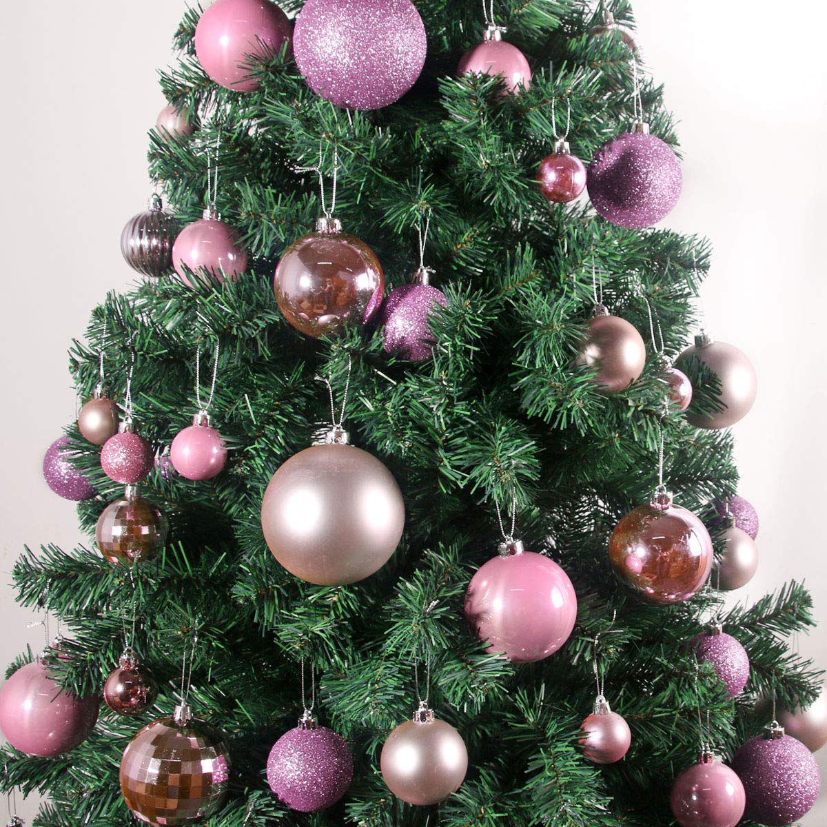 Bubblegun - Bolas de Navidad grandes de 4 pulgadas, adornos de decoración para árbol de Navidad, bolas colgantes inastillables para cumpleaños, día de San Valentín, Pascua, Mardi Gras, vacaciones,