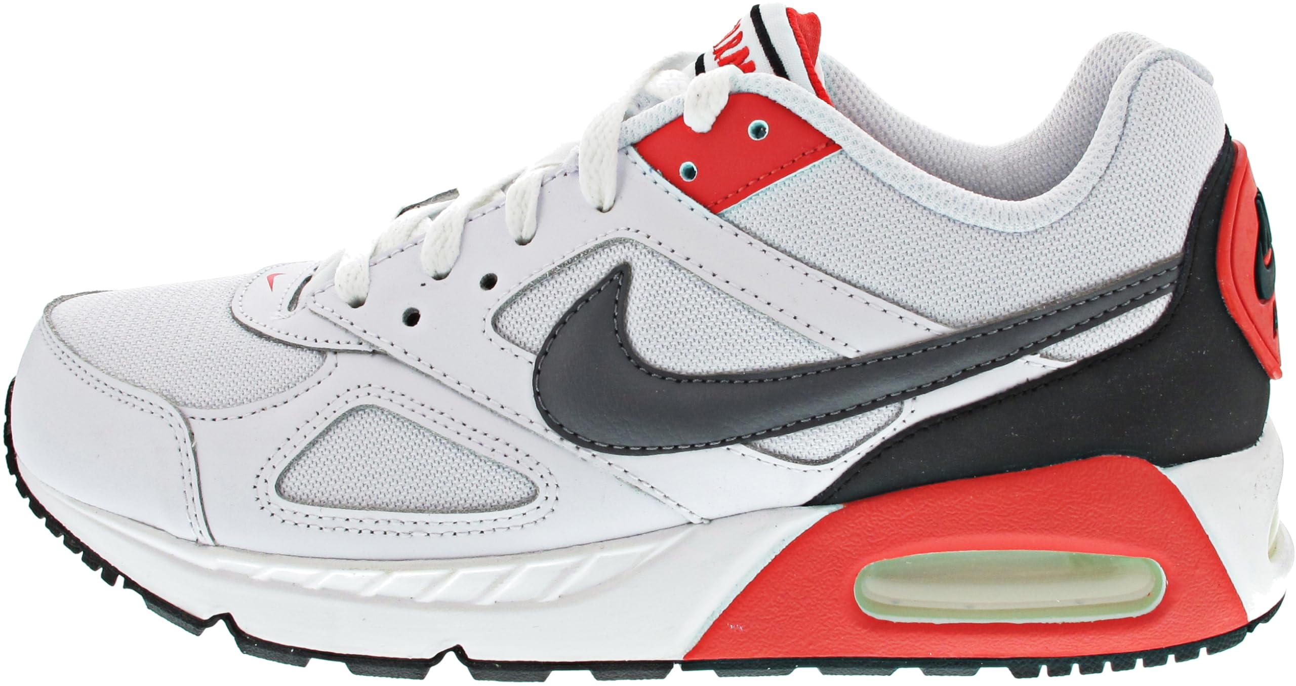 NIKE Zapatillas Deportivas para Hombre Air MAX Ivo, Color Blanco, Gris Oscuro y Rojo, Talla 45,5 EU, Blanco Gris Oscuro Habanero Rojo, 45.5 EU