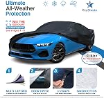 EzyShade 10-Layer Waterproof Sports Car Cover. See Vehicle Size-Chart for Accurate Fit. All Weather Outdoor Covers. Camaro Challenger Firebird GTO. Sun Snow Rain. Black, Size C5 (See SizeChart)