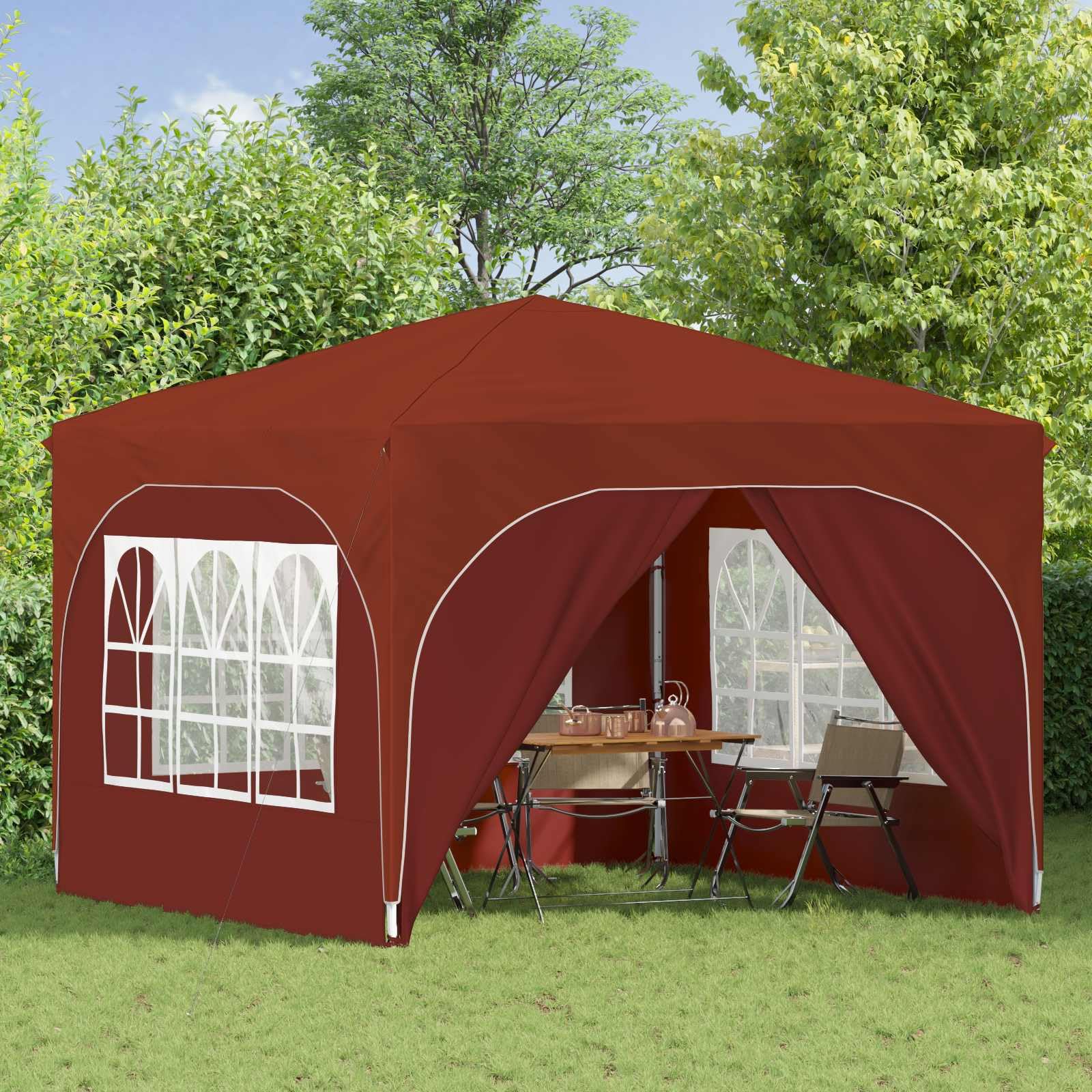 Zasłona Pop Up 290 x 290 x 245 cm terakota ze ścianami