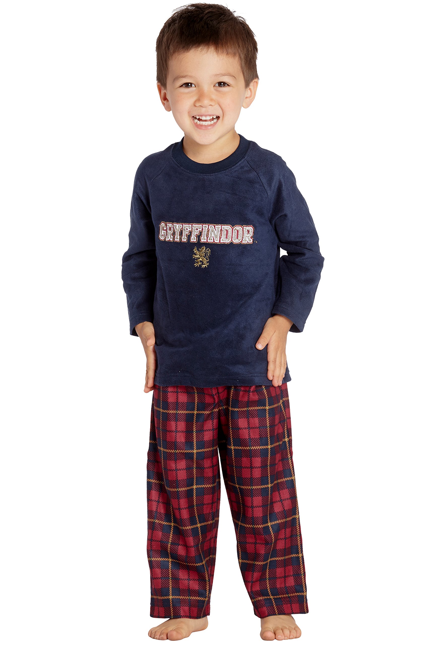 Harry PotterGryffindor Lion Christmas Plush Holiday Pajama Set, Navy
