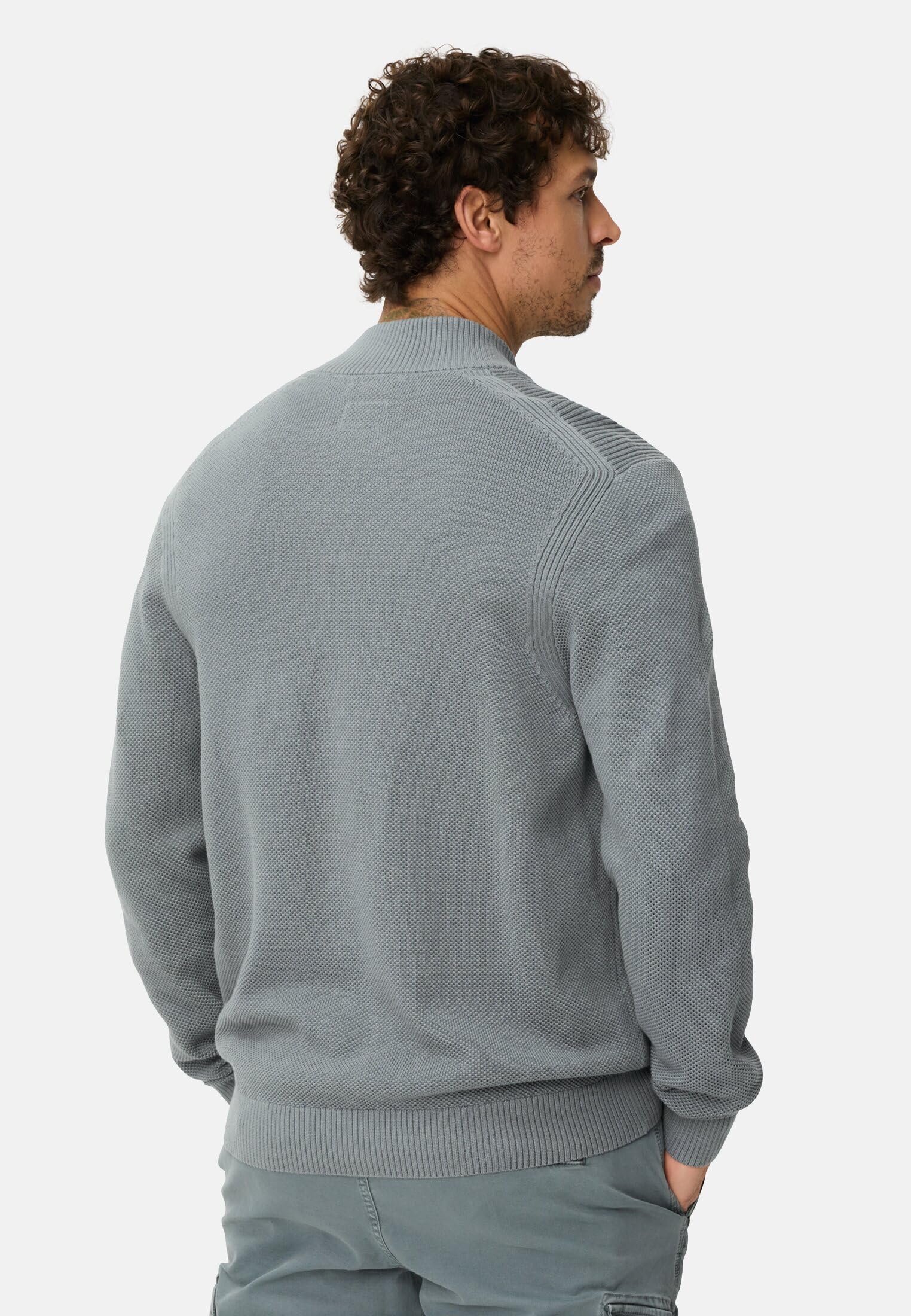 camel active Strickjacke mit Stehkragen