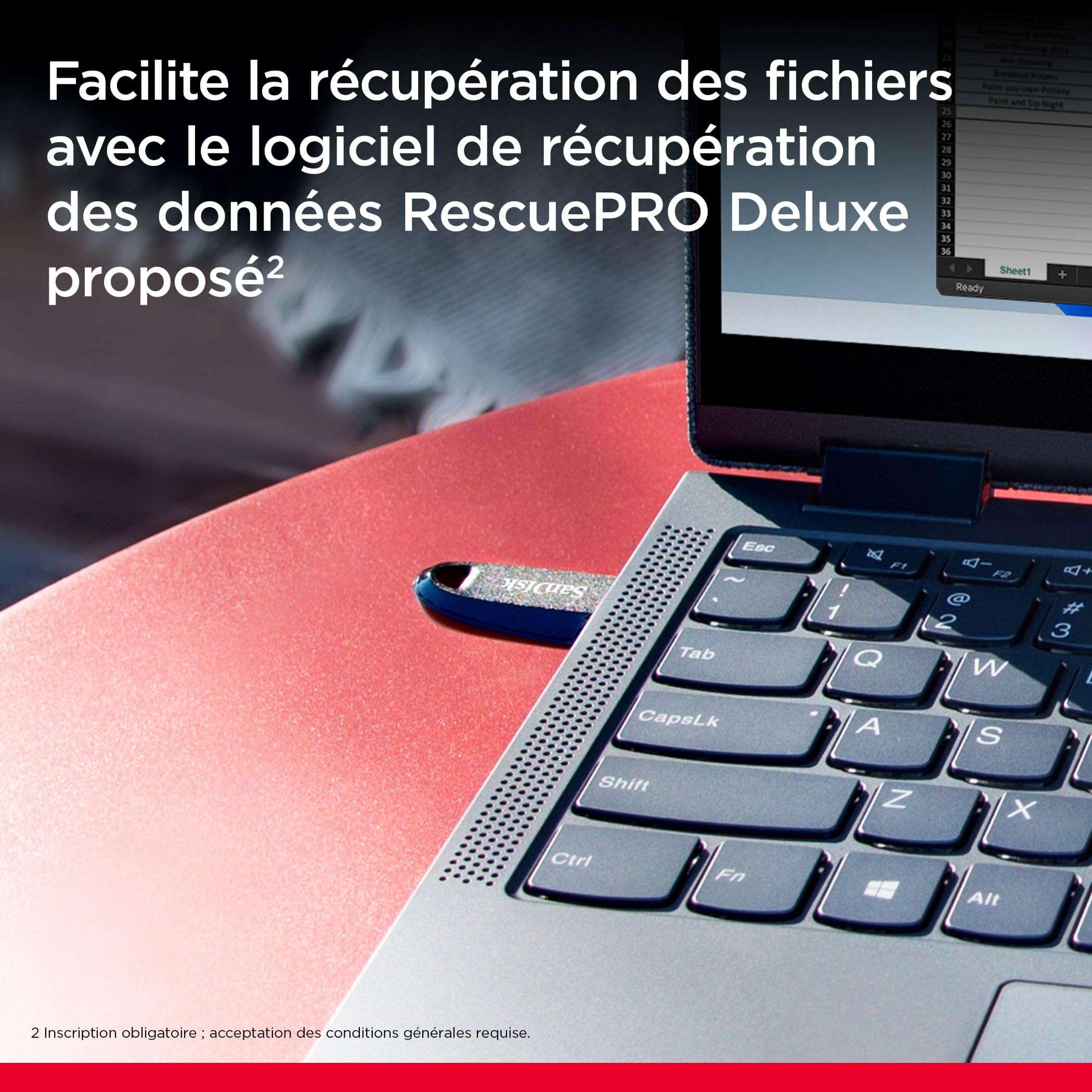 SanDisk 512B Go Ultra Curve, Clé USB, USB 3.2 jusqu'à 100 Mo/s - Noire