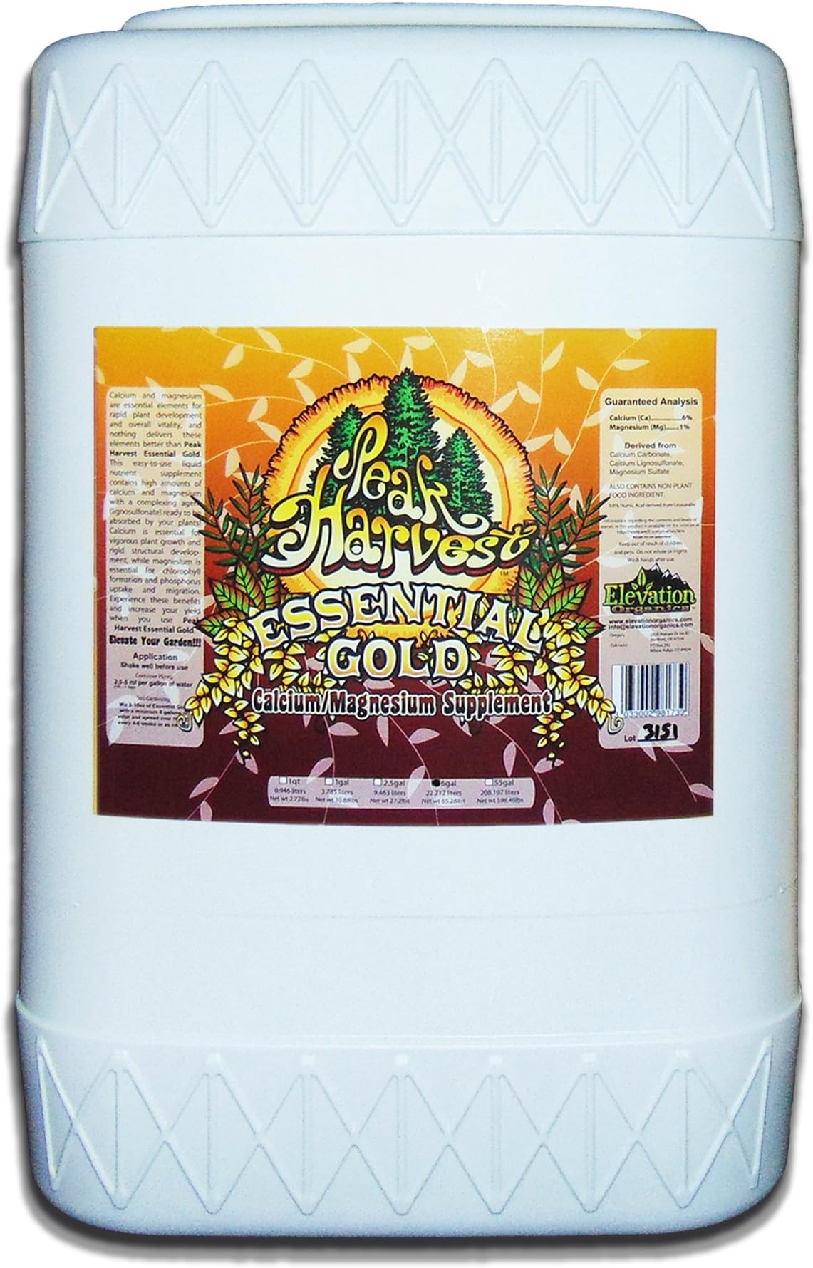 Peak Harvest Essential Gold Ca/Mg 6 Gallon