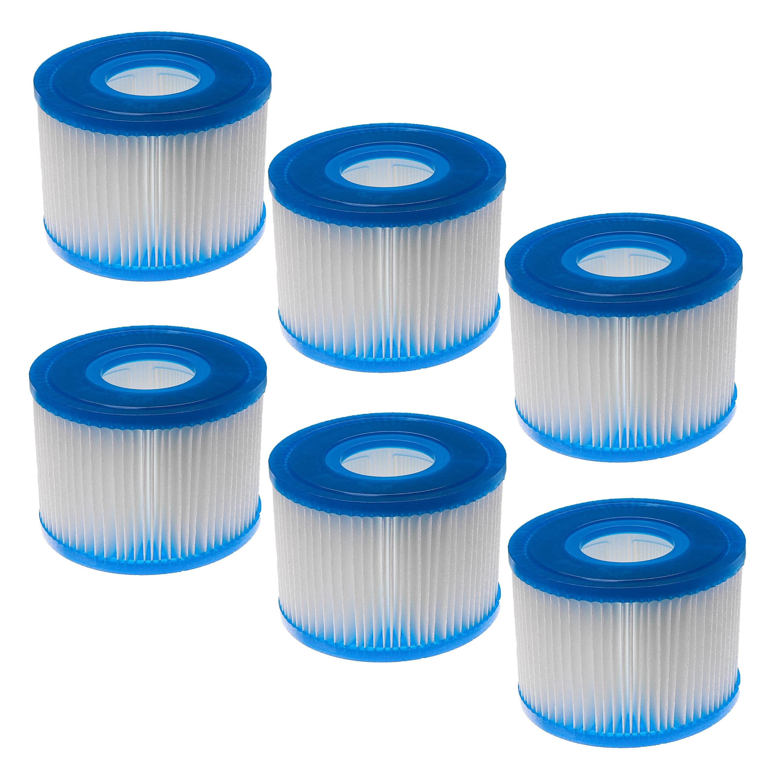 Cartouche filtrante Type S1 vhbw filtre de rechange blanc bleu pour spa Intex 29011