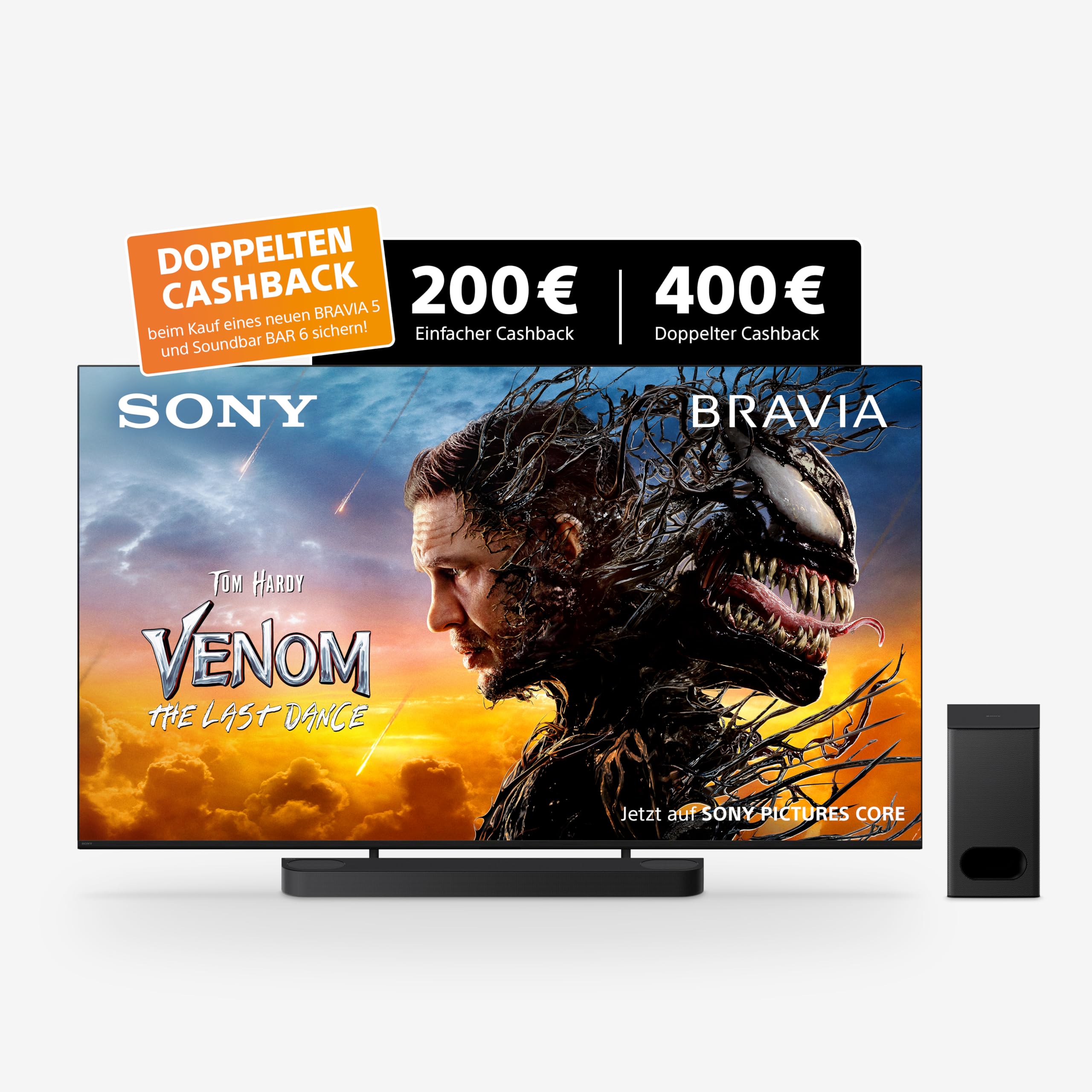 Sony BRAVIA 5 XR Mini-LED 65 Zoll Fernseher (K65XR52), AI XR-Prozessor, akustisches Multi-Audio, Dolby Vision/Atmos, IMAX Enhanced, Google TV (2025), Google Cast, Apple AirPlay 2, Game Menu, Smart TV