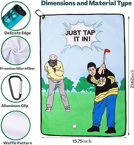 Miniatura 2 de Divertida toalla de golf, toallas de golf impresas para bolsas de golf con clip, regalo de golf para hombres, marido, novio, papá, regalos de