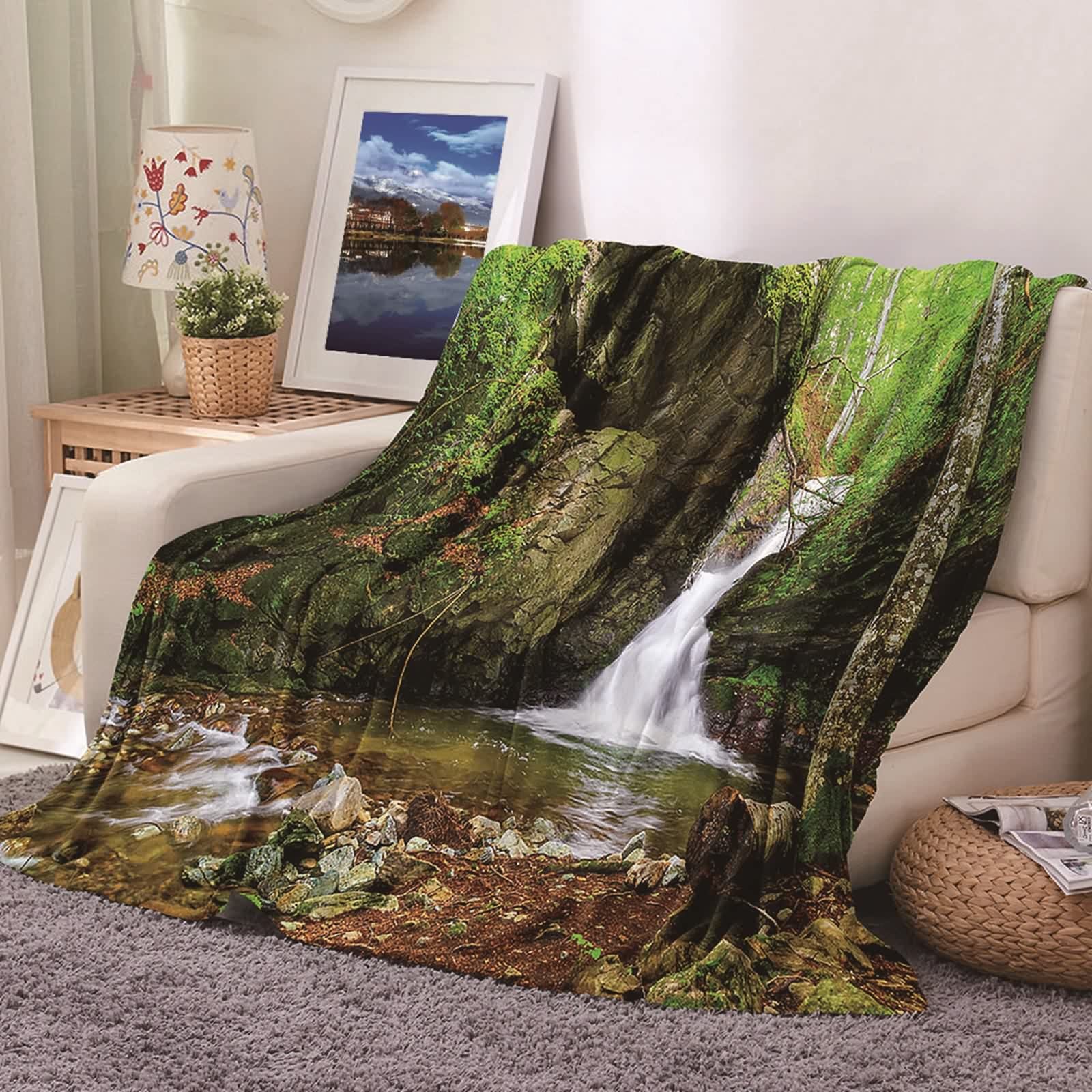 Couverture polaire en flannel KnSam 80x120cm plaid chaude et douce