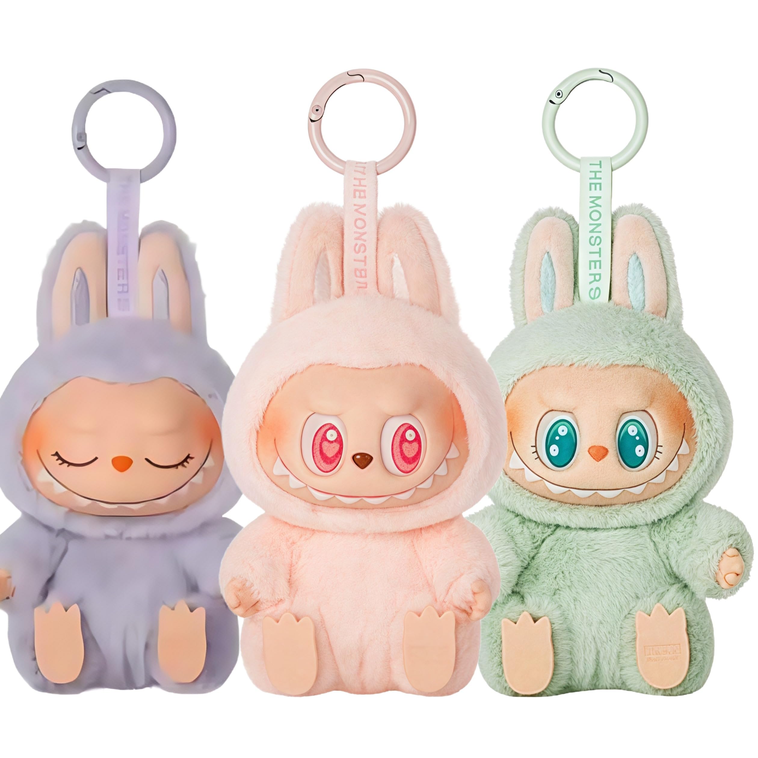 Labubu Keychain - Cute Plush Collectible Pendant for Bags, Keys & Backpacks - Soft Toy Keyring, Modern Home Decor Gift