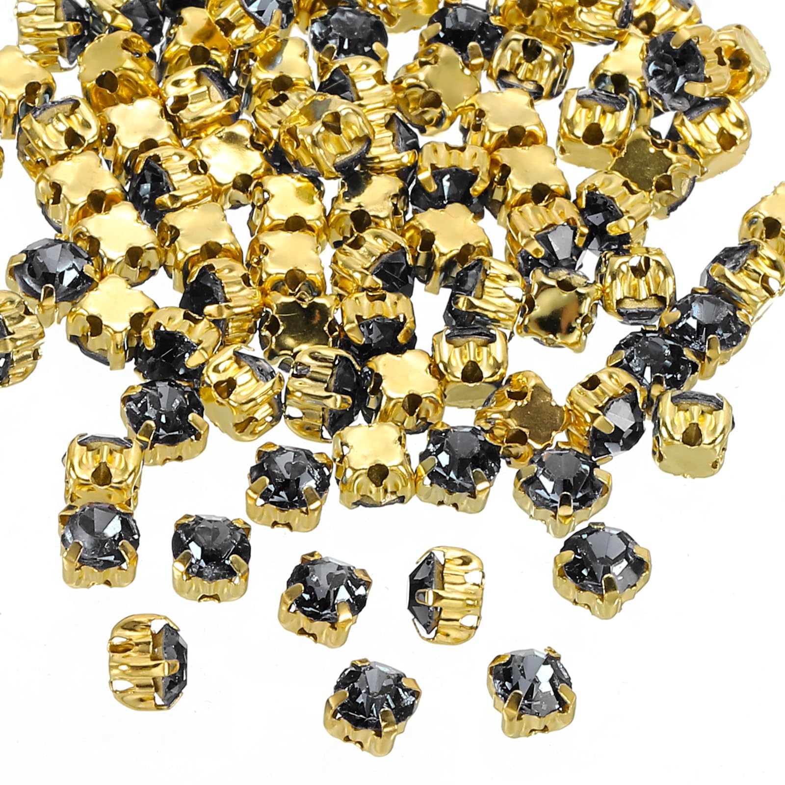 PATIKIL 4mm Claw Sew on Rhinestones Crystals