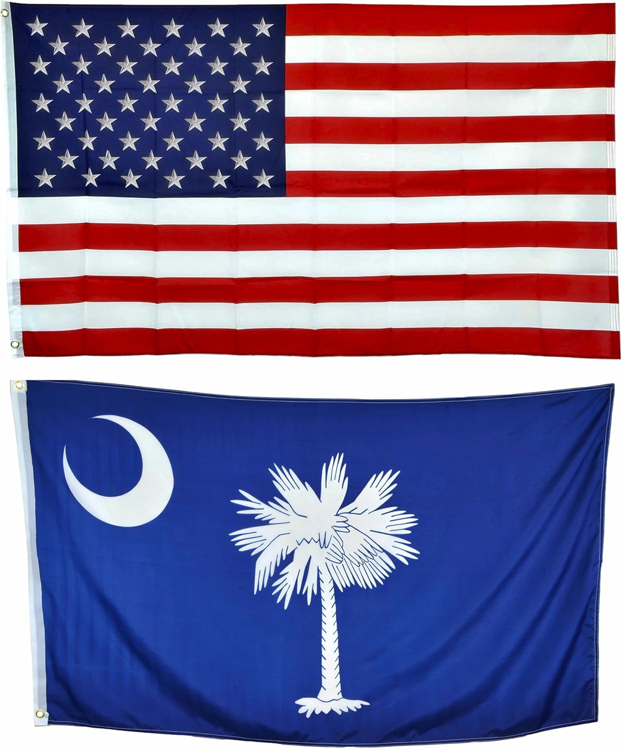 Shop72 American Flags for Outside, Set of South Carolina State with 3x5 American Flag, For Outdoor and Indoor, Allegiance to USA, This Garden Banner Made Heavy Duty, Bandera De Estados Unidos