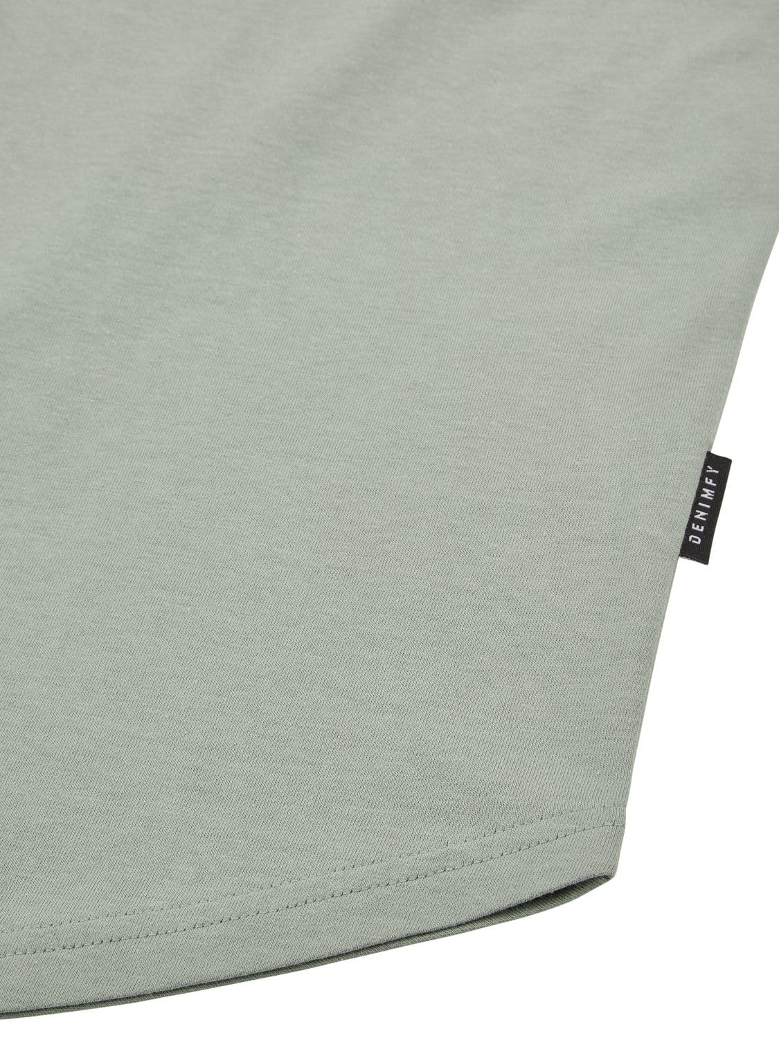 DENIMFY Tshirt Herren lang geschnitten Set 100% Baumwolle Regular Fit | DFPaco 4er Pack Basic Rundhals Kurzarm Sommer Tee Shirt Schwarz Weiß Blau Grau Grün S M L XL XXL 3XL 4XL 5XL