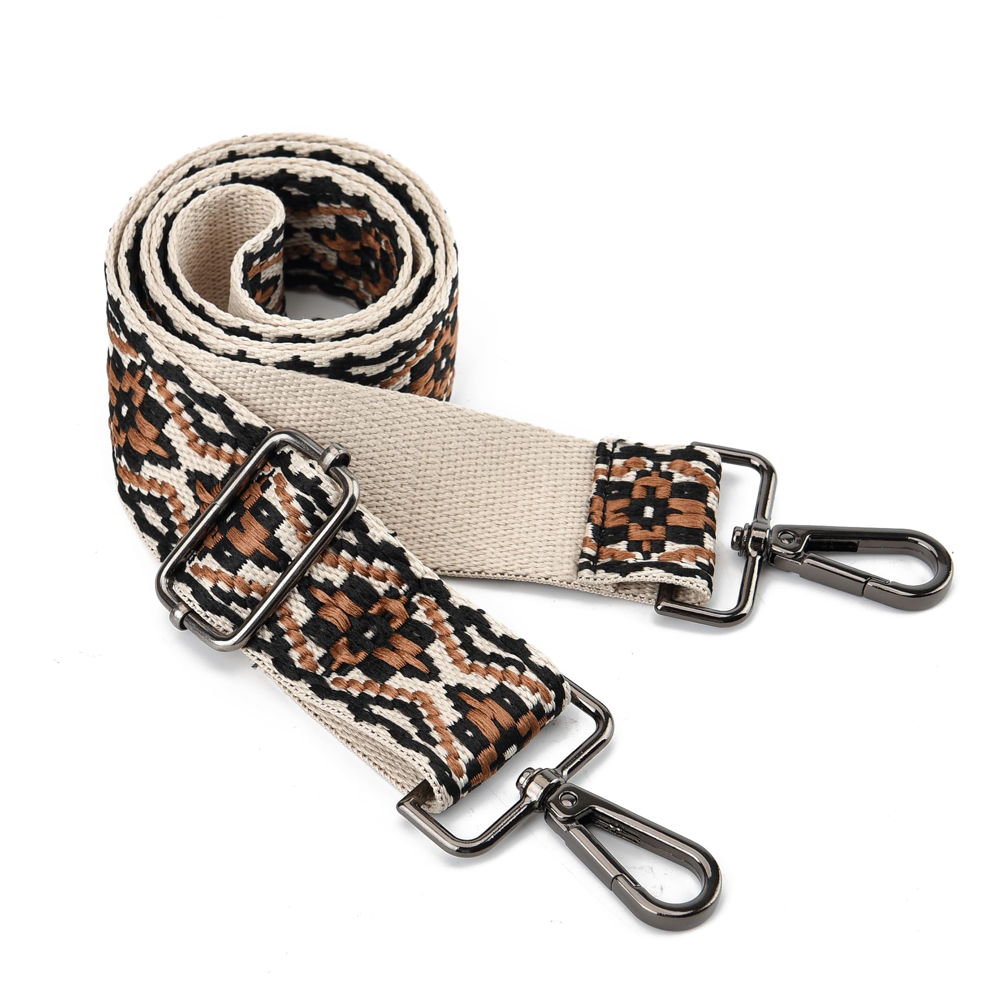 Purse Strap Gold Hardware Replacement Crossbody Bag Strap, Wide Adjustable Shoulder Strap